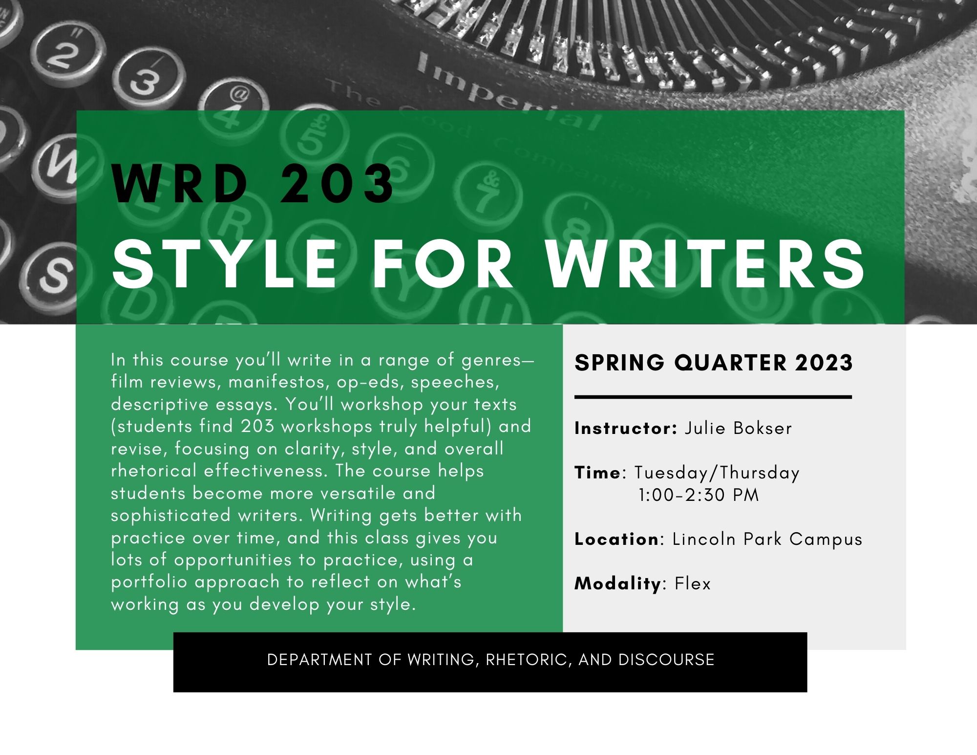 WRD 203: Style for Writers
